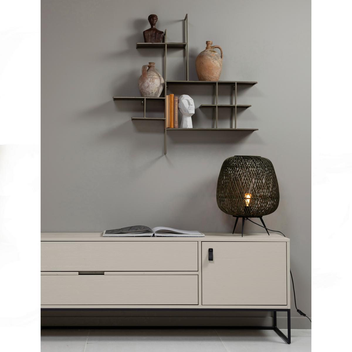 LOWBOARD Silas Grau B: 180cm - Schwarz/Grau, Design, Holz (180/61/44cm) - Livetastic