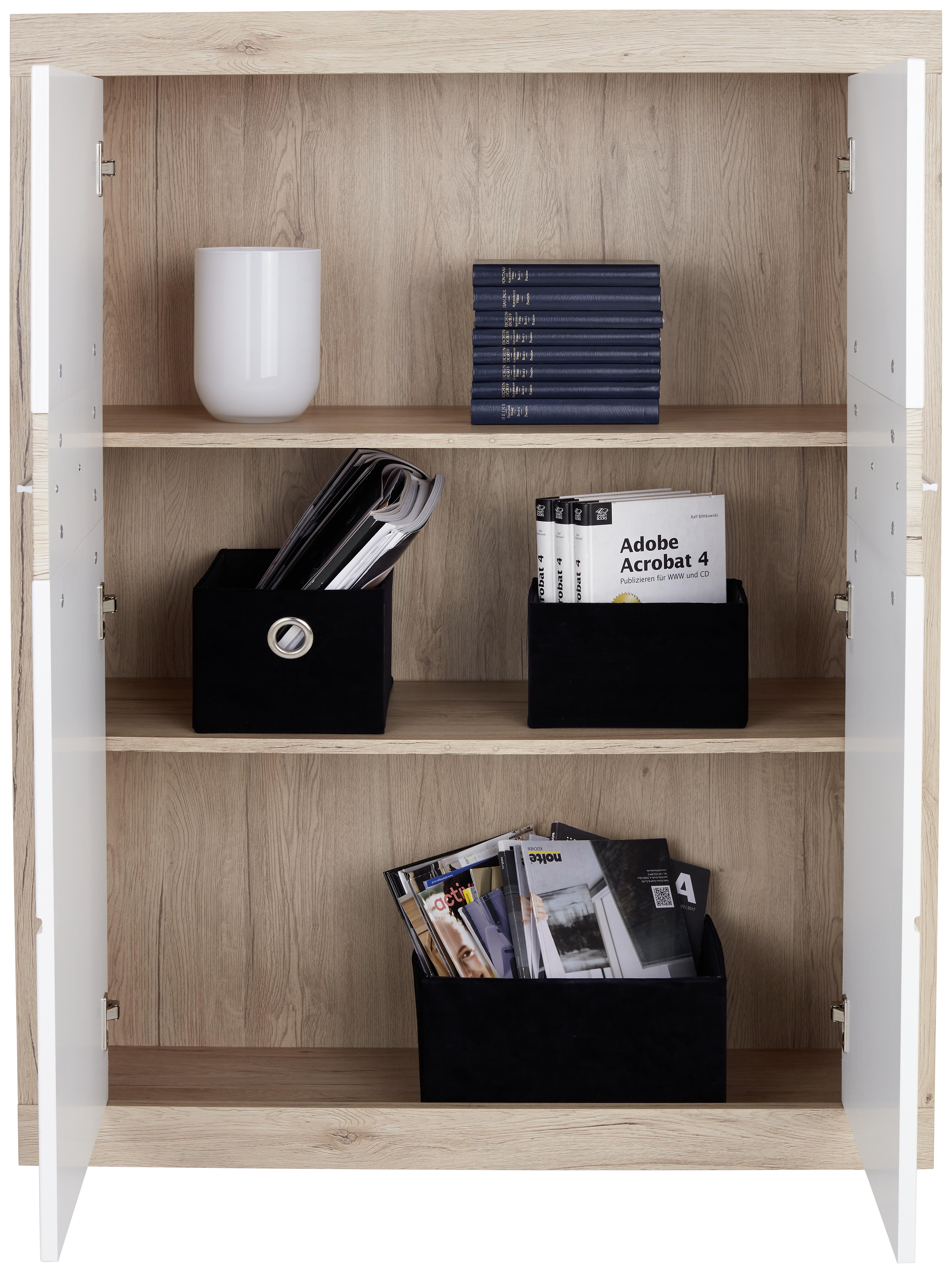 AZ30 Jugendzimmer Kommode Schrank Anrichte 106cm weiß Hochglanz sanremo eiche AZ30 Jugendzimmer Kommode Schrank Anrichte 106cm weiß Hochglanz sanremo eiche