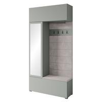 PREDSIEŇOVÝ NÁBYTOK GARDEROBE TEJO - sivozelená, Design, kompozitné drevo (115/231,9/37,5cm) - P & B