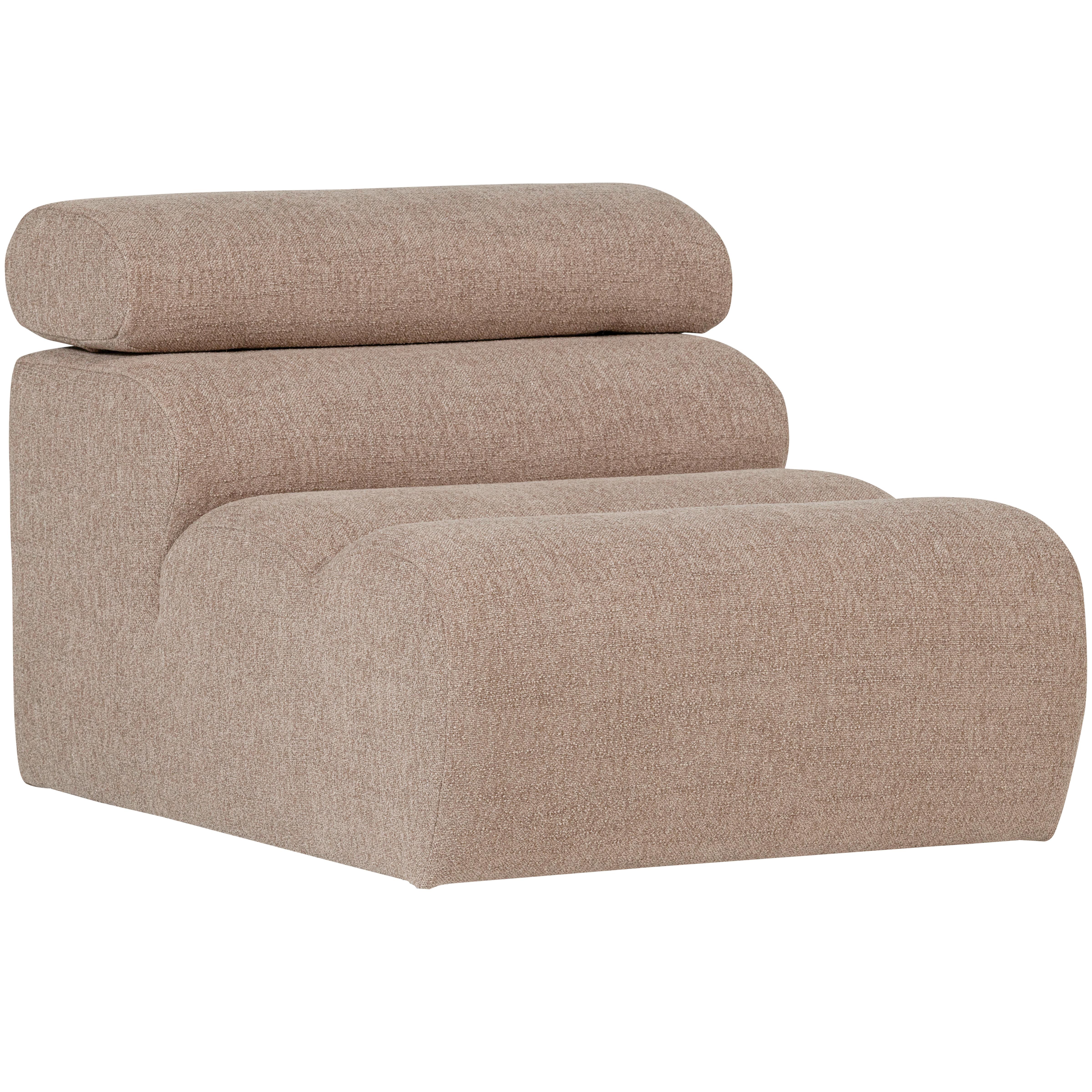 Sofaelement Novi Taupe B: 82cm - Taupe/Schwarz, Design, Textil (82/86/113cm) - Livetastic