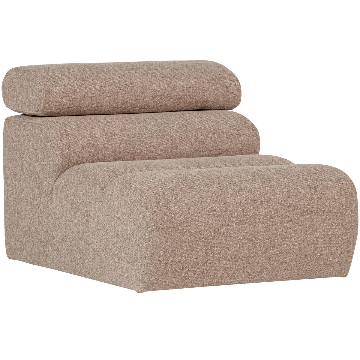 Sofaelement Novi Taupe B: 82cm - Taupe/Schwarz, Design, Textil (82/86/113cm) - Livetastic