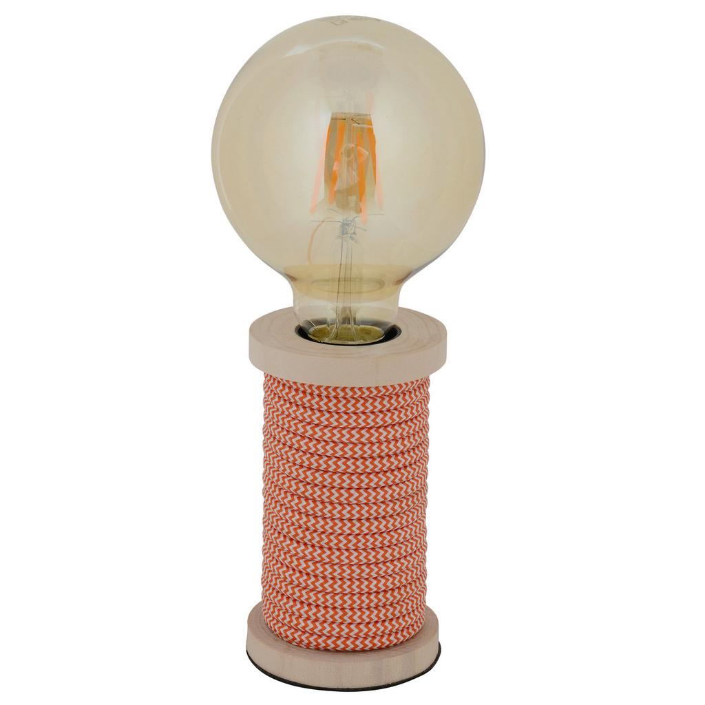 Tischlampe Max Orange/Weiß mit Kippschalter