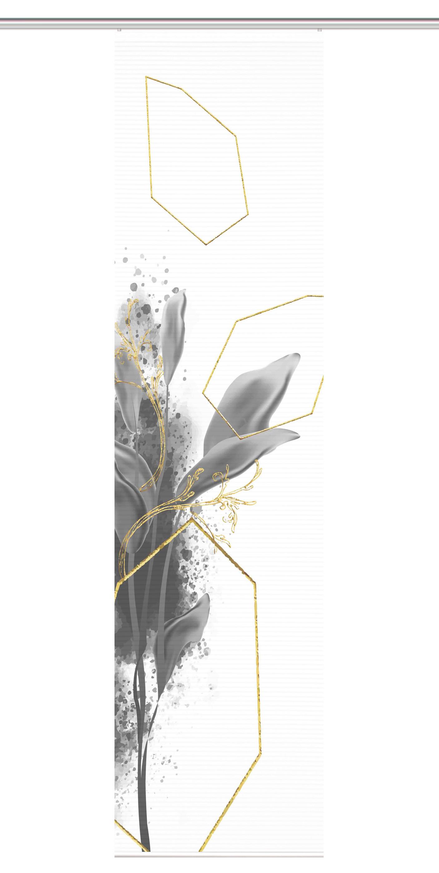 Flächenvorhang Signa - Grau, Natur, Textil (60/245cm)