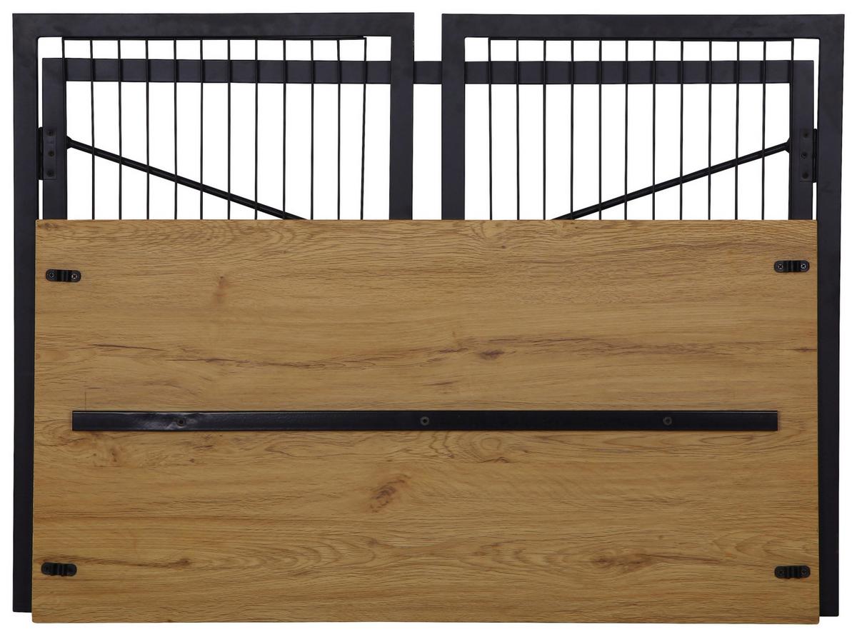 Schreibtisch Klappbar B 100cm H 75cm, Klapp, Eiche/Schwarz - Eichefarben/Schwarz, MODERN, Holzwerkstoff/Metall (100/75/50cm)