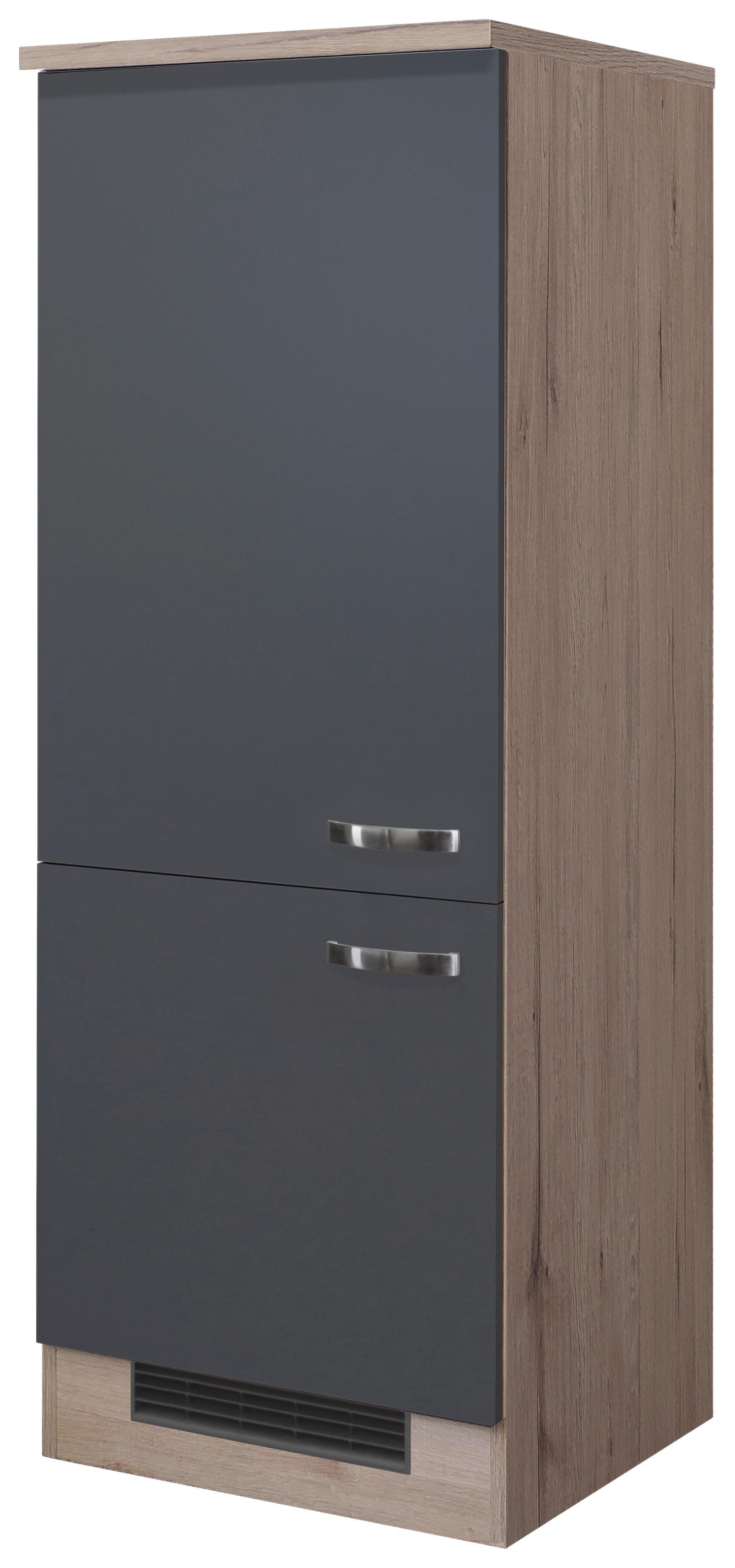 Kühlschrank-umbauschrank Shadow B: 60 Cm Basaltgrau - Dunkelgrau/Eiche San Remo, MODERN, Holzwerkstoff (60/161,6/60cm)