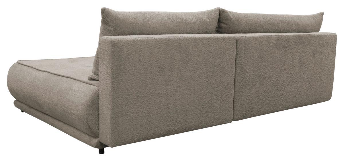 Ecksofa Paros Creme 277x179 Cm - Beige/Schwarz, Design, Textil (277/179cm) - MID.YOU