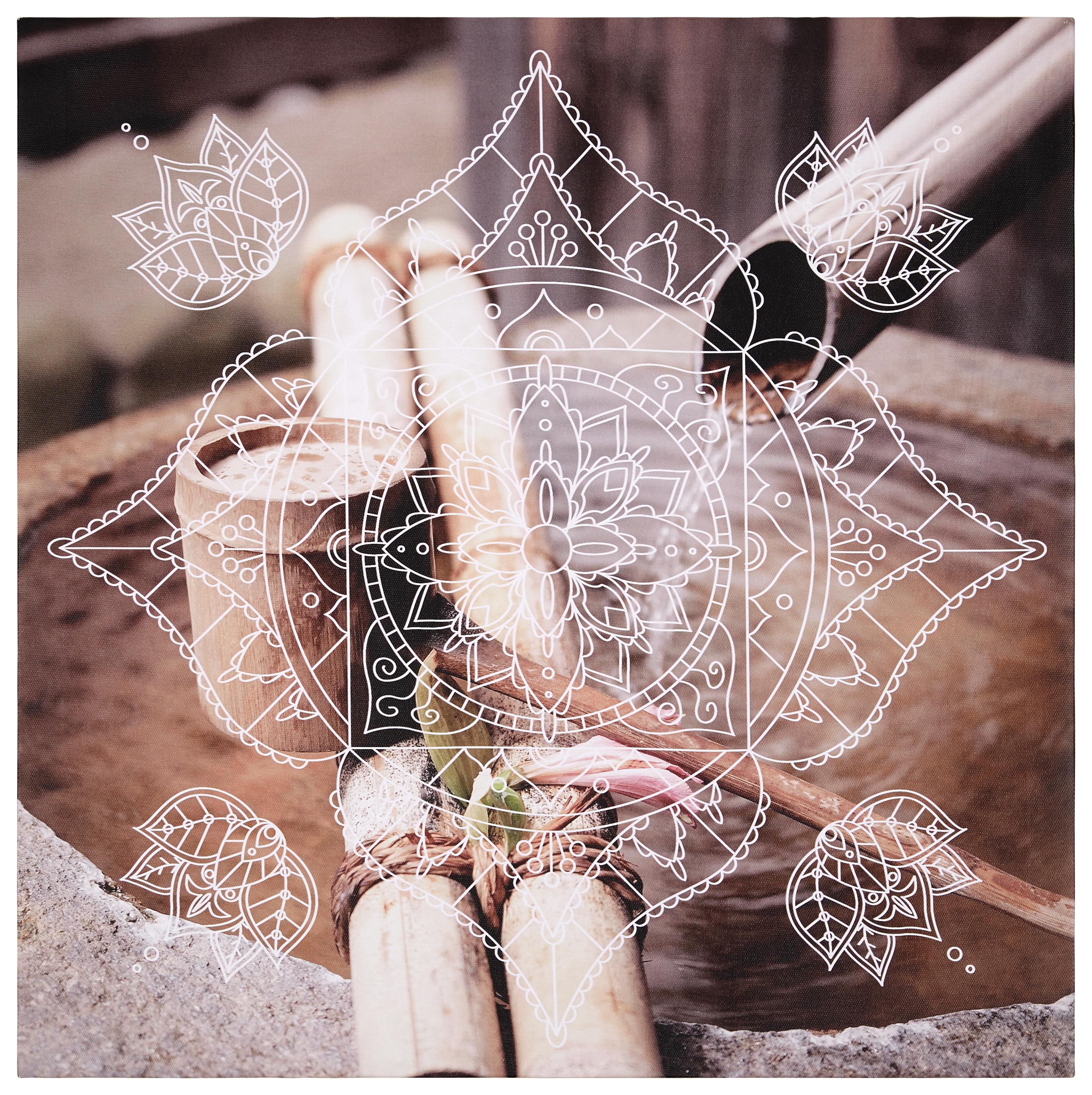 Feszített Vászon Kép Shiva - Sötétbarna/Feketefenyő, konvencionális, Fa/Textil (50/50/1,8cm) - Ombra