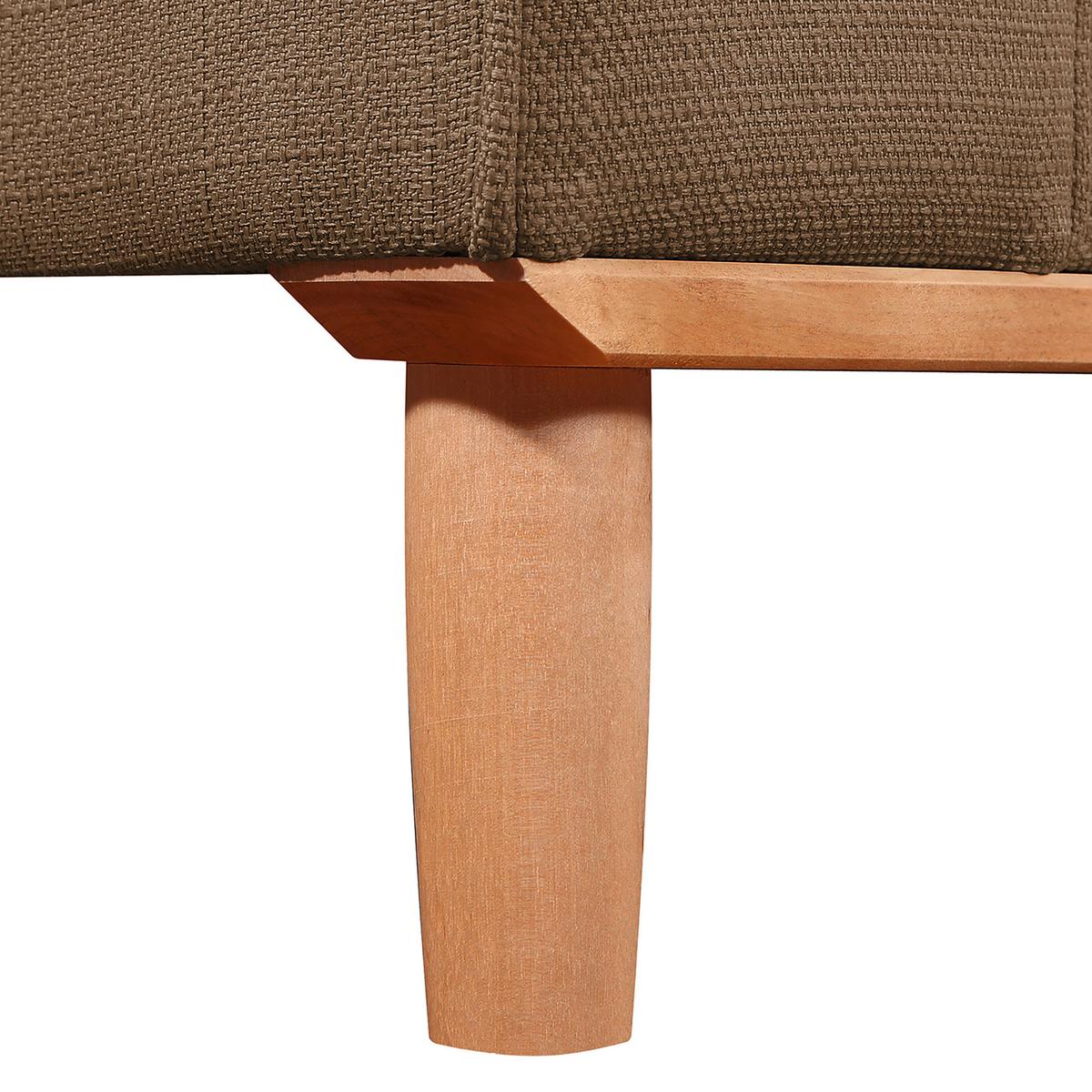 Ecksofa Beata Hellbraun S: 230x150 cm - Wengefarben/Hellbraun, Design, Textil (230/150cm) - Livetastic