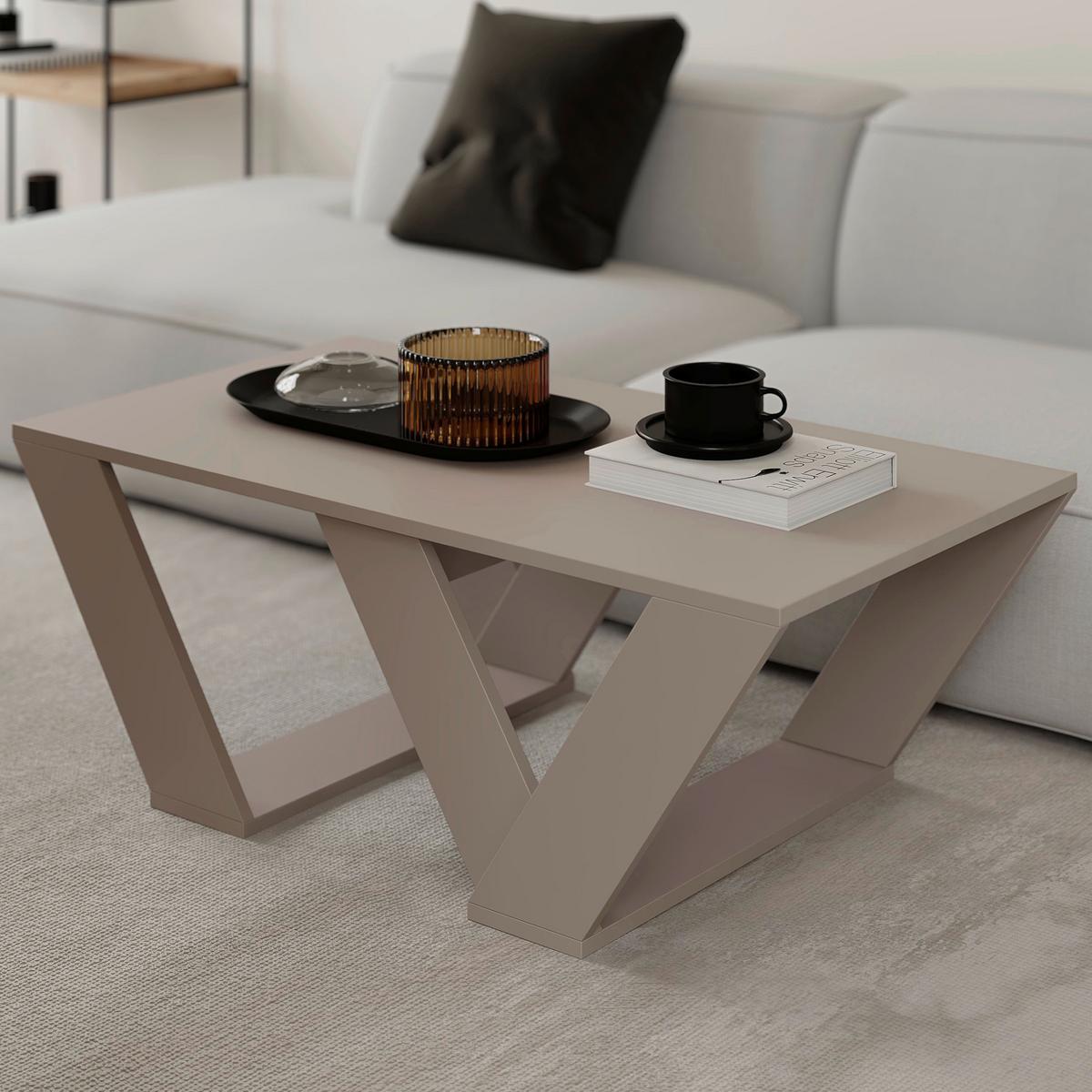 KONFERENČNÝ STOLÍK PIPRA - béžová, Design, kompozitné drevo (120/40/60cm) - Livetastic