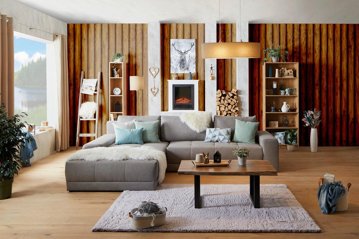 Standuhr Hercules - Blau/Naturfarben, MODERN, Glas/Holz (15/16/4,5cm) - Luca Bessoni