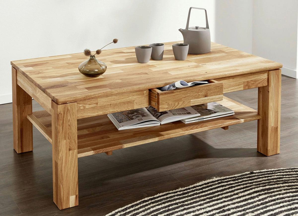 Couchtisch Helsinki Eiche Dekor, B: 115cm - Eichefarben, ROMANTIK / LANDHAUS, Holz/Holzwerkstoff (115/46/70cm)