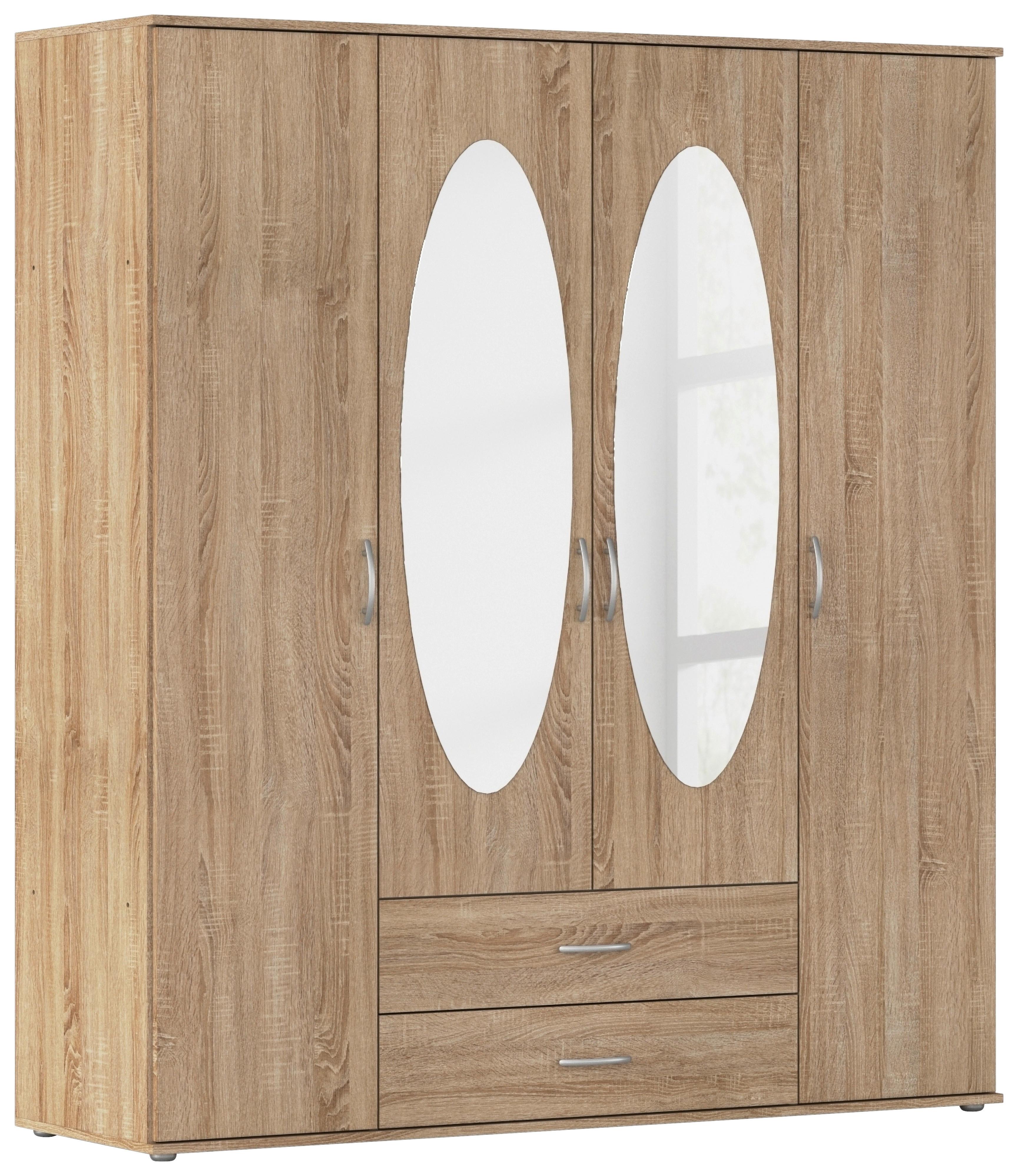 Kleiderschrank Paul 4 Sp - Eichefarben, KONVENTIONELL, Holzwerkstoff (168/188/52cm)