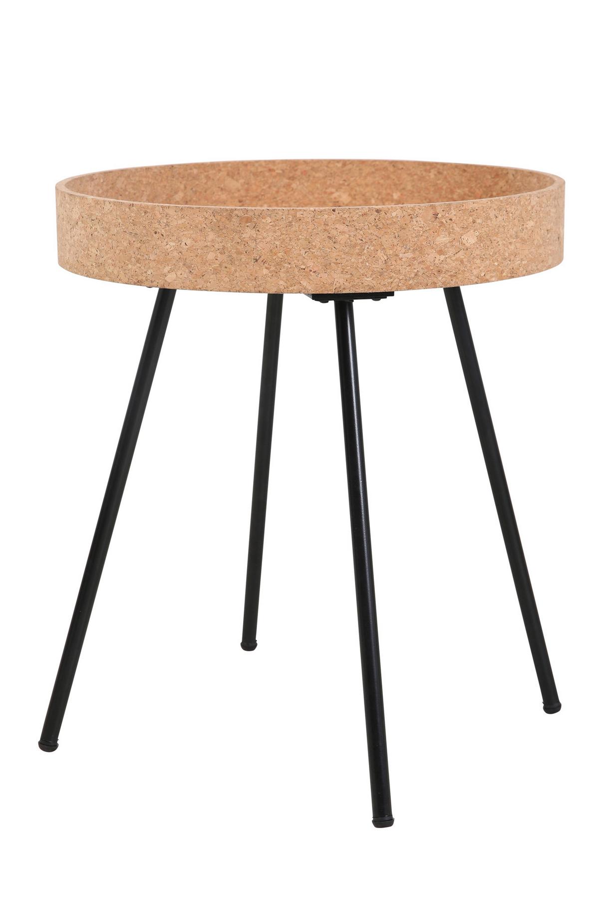 Beistelltischset Naturfarben/schwarz B: 45 Cm - Schwarz/Naturfarben, Design, Holz/Holzwerkstoff (45-38/45-38/50-45cm) - Livetastic