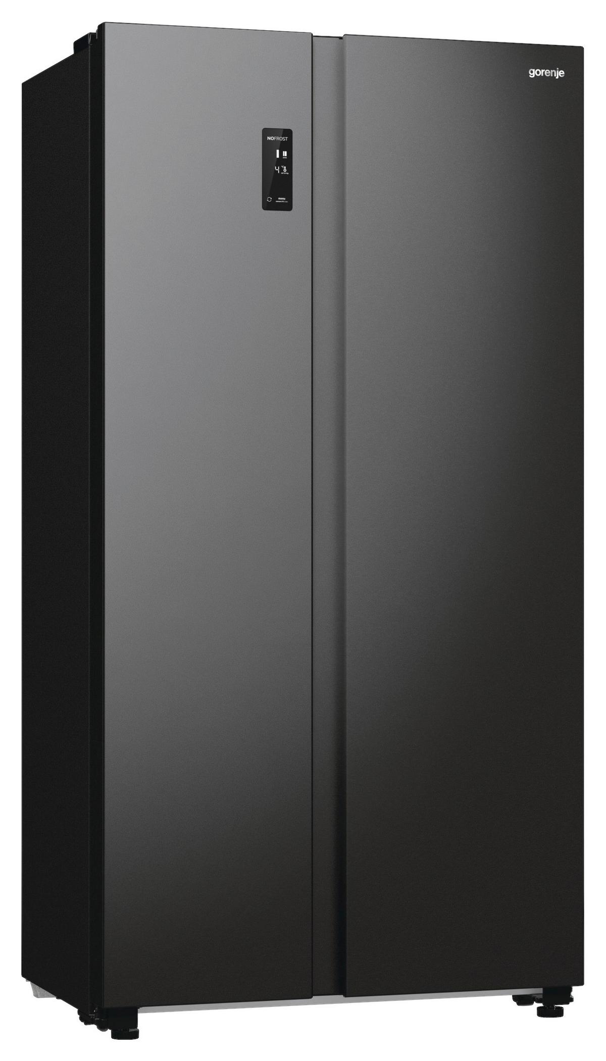 Side-by-side Nrr9185eabxl Advanced - Schwarz, MODERN, Glas/Kunststoff (91,5/178,6/67cm) - Gorenje