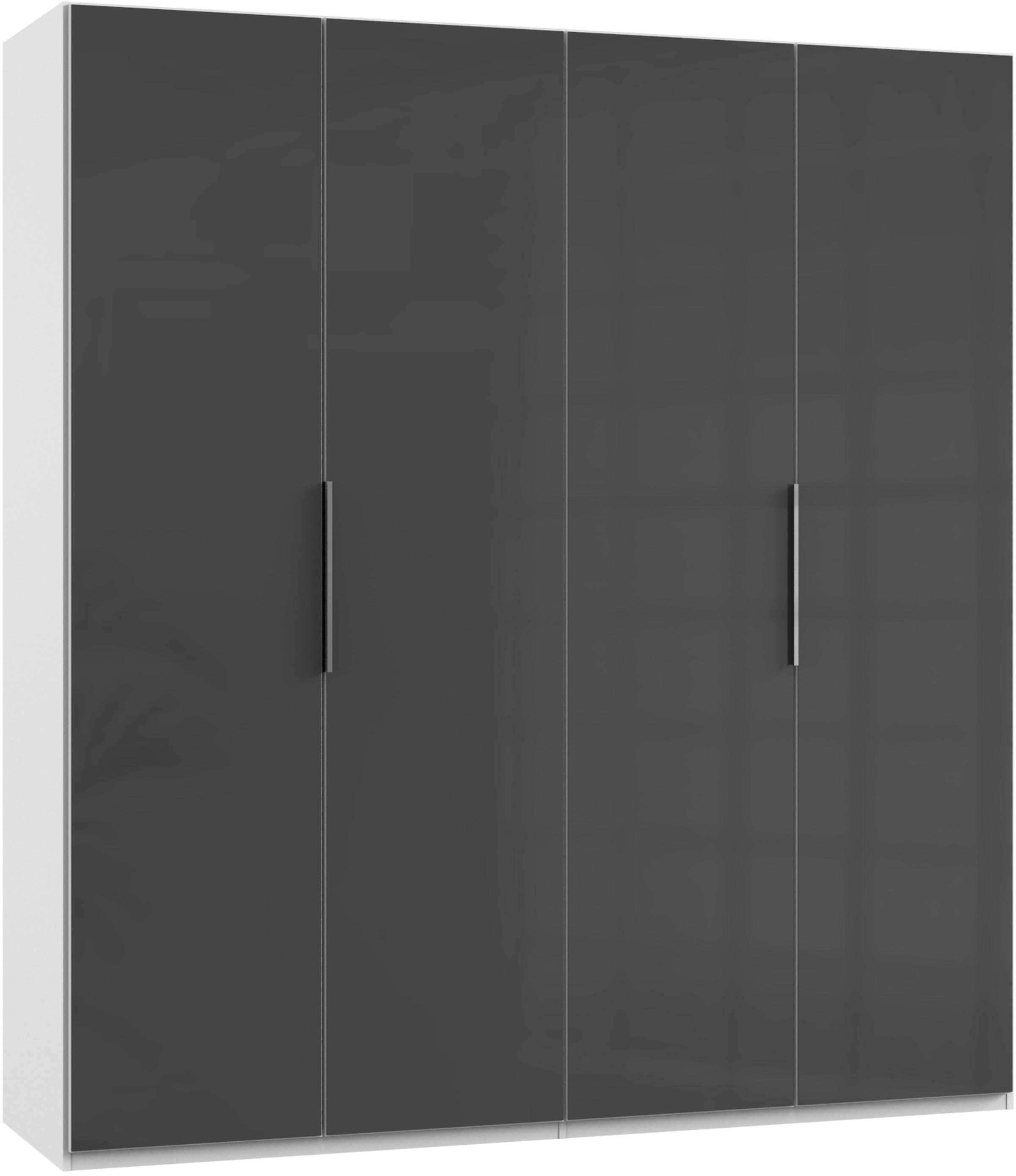 Drehtürenschrank 200cm Level, Grau/weiß - Weiß/Grau, MODERN, Glas/Holzwerkstoff (200/216/58cm) - MID.YOU
