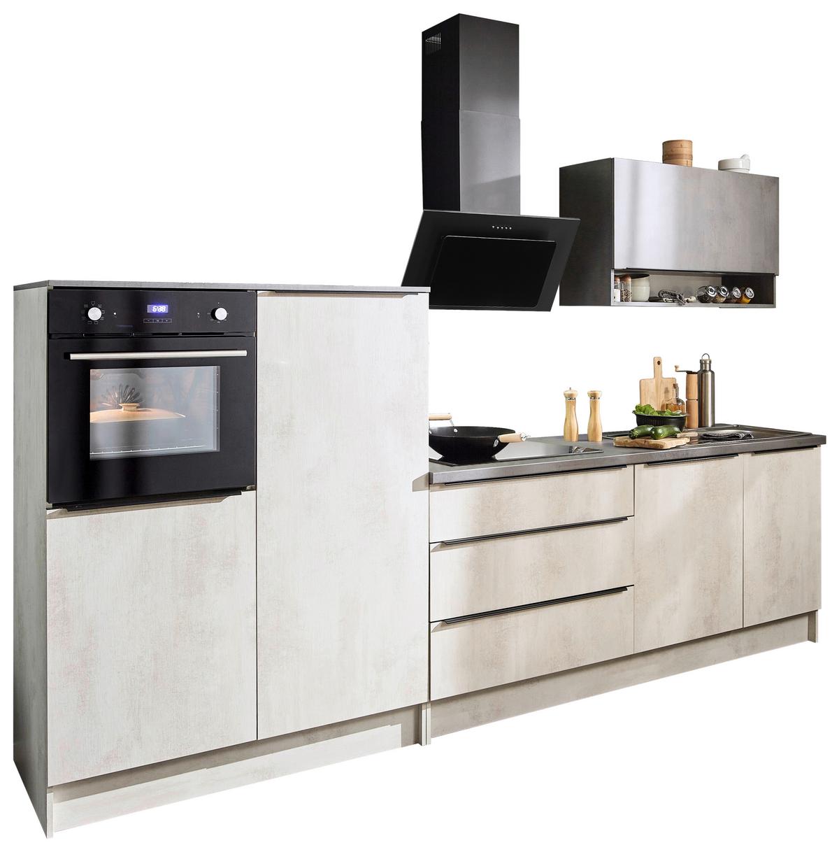 Küchenblock Boston Anthrazit, Weiß B: 321 cm - Anthrazit/Weiß, Basics, Holzwerkstoff (321cm) - MID.YOU