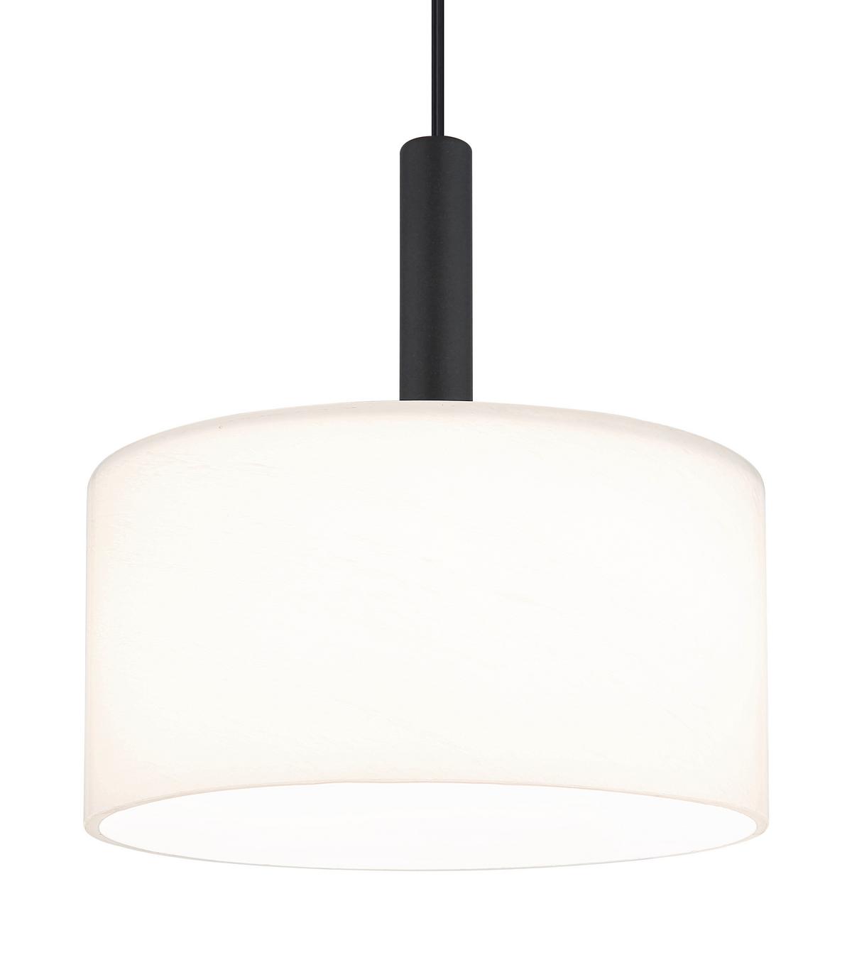 LED-Hängeleuchte Trenton Schwarz Weiß D: 20 cm - Schwarz/Weiß, Design, Glas/Kunststoff (20/150cm) - Globo