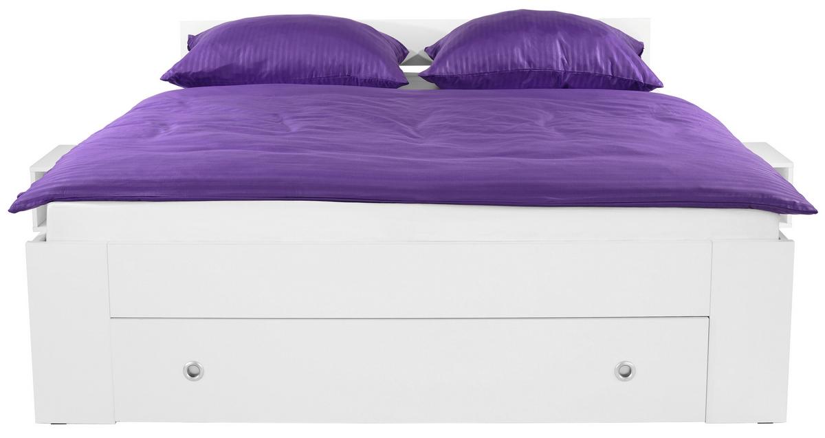 Postel s úložným prostorem Azurro,180x200 cm - bílá, Moderní, kompozitní dřevo (180/200cm)