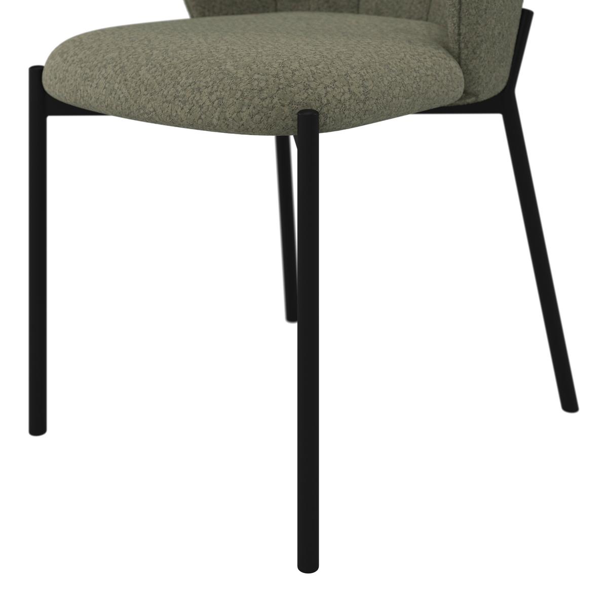 ŽIDLE ZOEY - černá/zelená, Moderní, kov/dřevo (48/79/61cm) - Bessagi Home