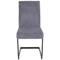 Schwingstuhl Tampa Grau Gepolstert - Schwarz/Grau, MODERN, Textil/Metall (46/95/64cm) - MID.YOU