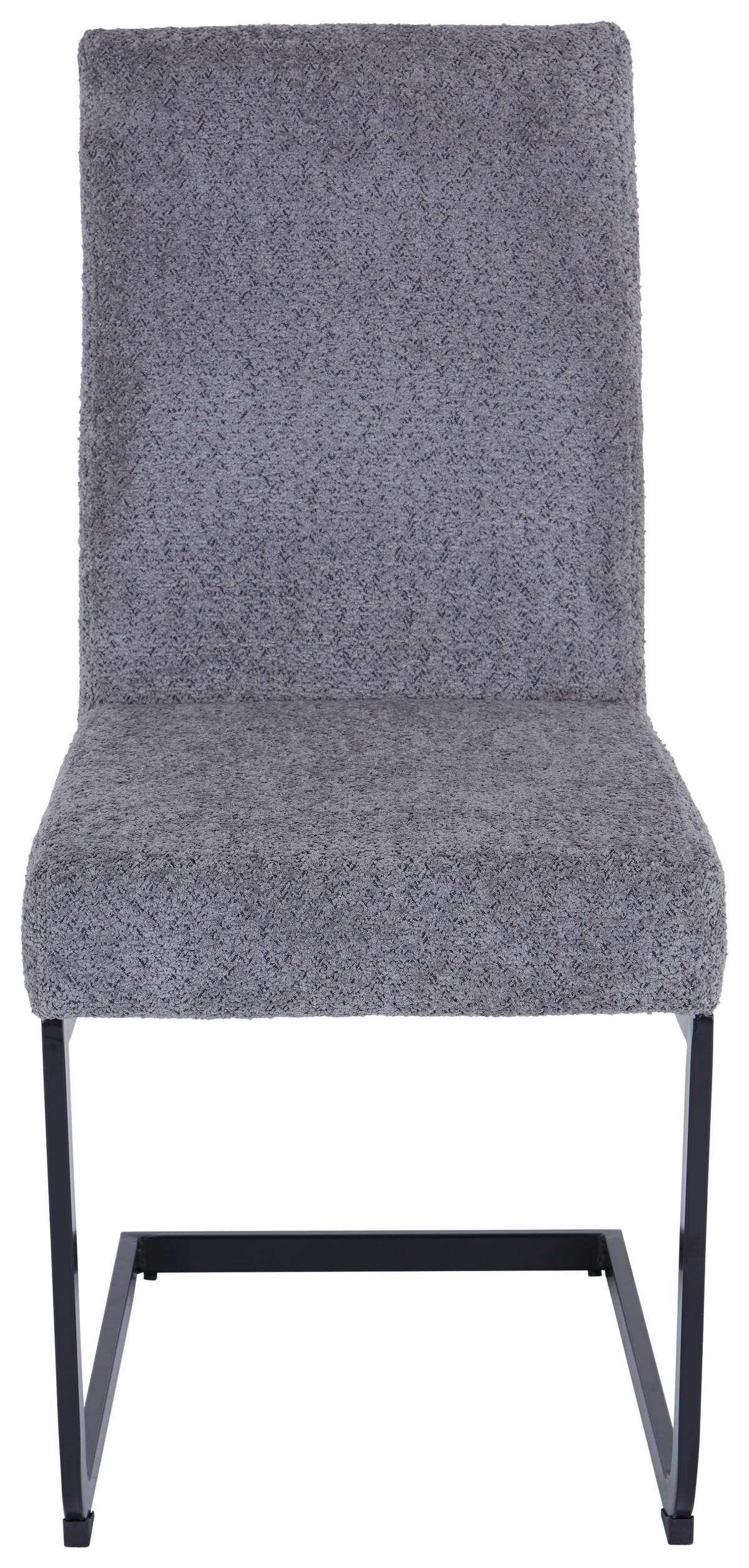 Schwingstuhl Tampa Grau Gepolstert - Schwarz/Grau, MODERN, Textil/Metall (46/95/64cm) - MID.YOU