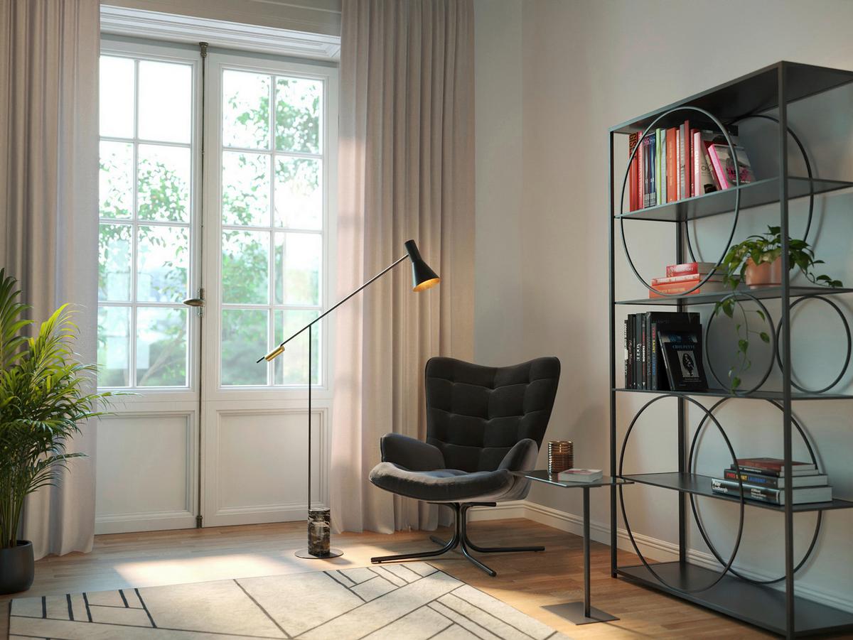 Sessel Oscar Schwarz B: 82 Cm - Schwarz, Design, Textil (82/95/73cm) - Kare-Design