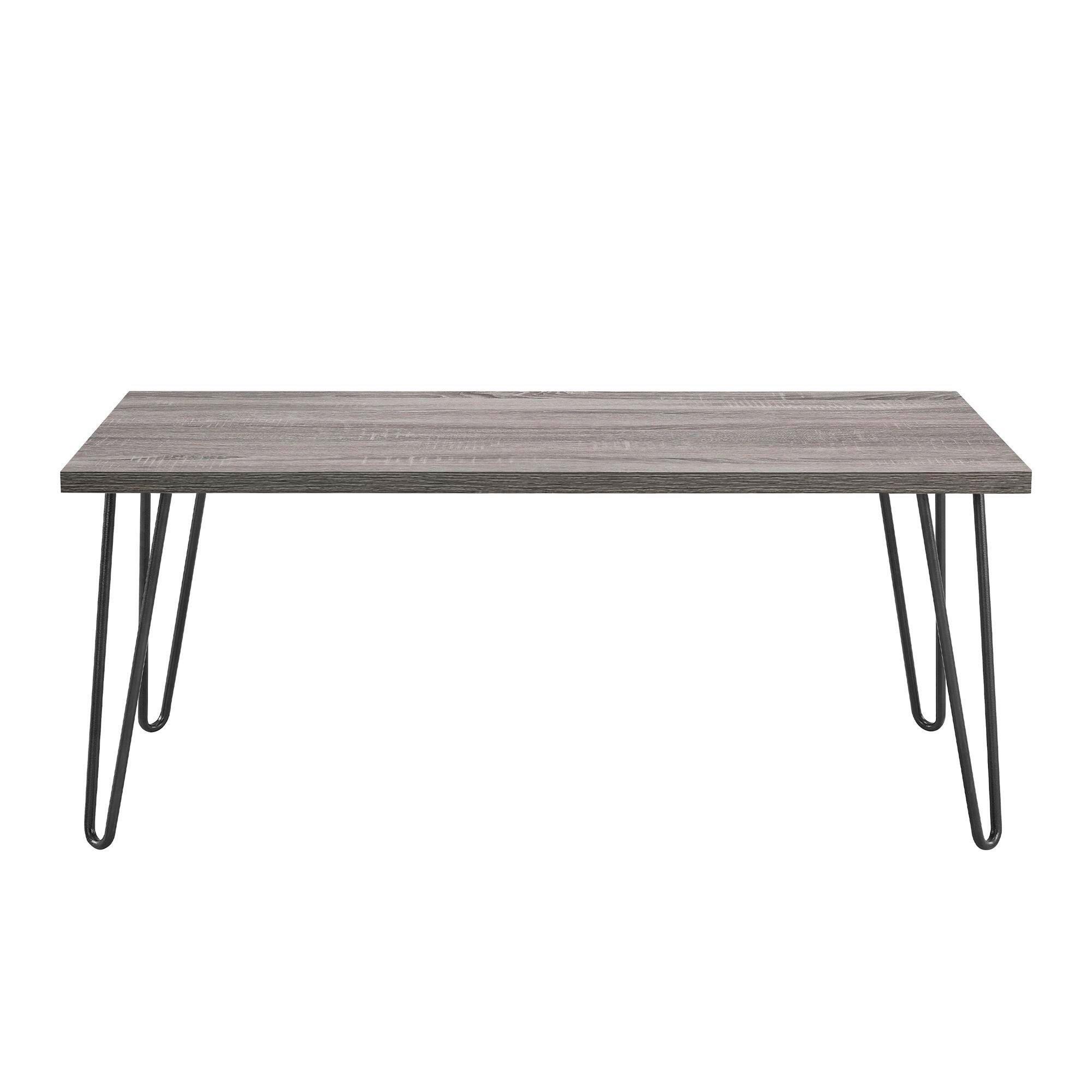 Couchtisch Owen Grau B: 105 cm - Schwarz/Grau, Design, Holzwerkstoff/Metall (105/49/45cm) - MID.YOU