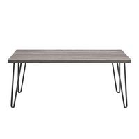 Couchtisch Owen Grau B: 105 cm - Schwarz/Grau, Design, Holzwerkstoff/Metall (105/49/45cm) - MID.YOU