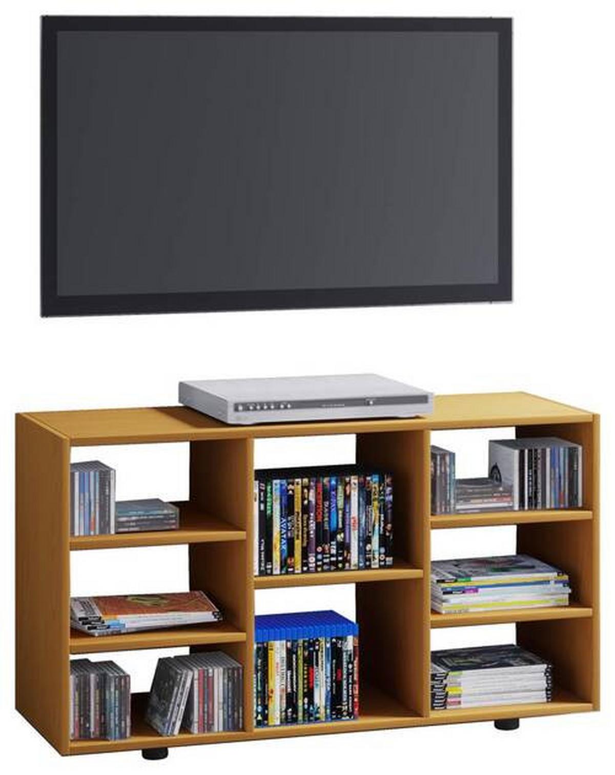 TV-Rack Fetino Buchefarben B: 114 cm - Buchefarben/Schwarz, MODERN, Holzwerkstoff (114/60/40cm) - MID.YOU