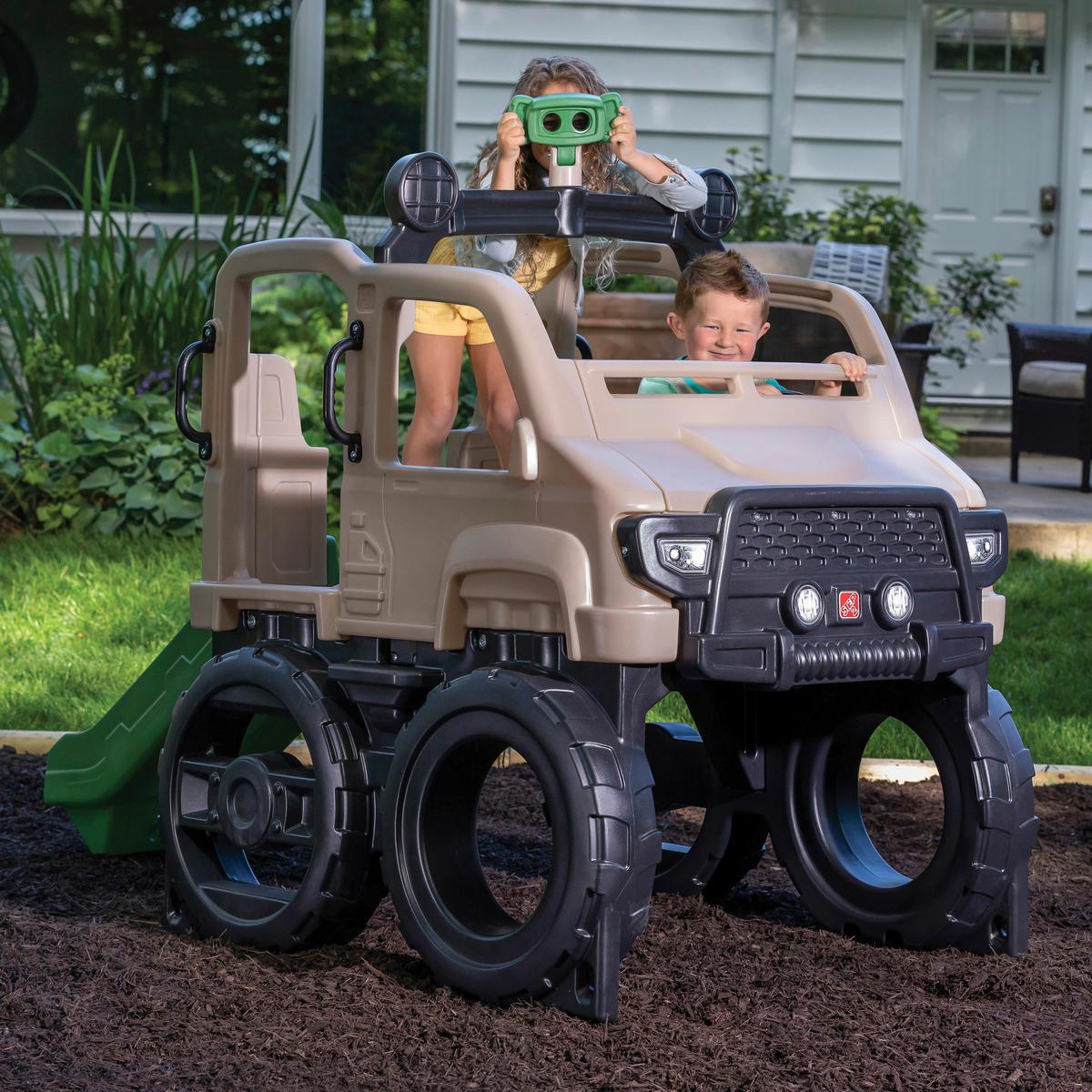 Klettergerüst 4136kr - Anthrazit/Beige, KONVENTIONELL, Kunststoff (215,9/155/107cm) - Ambia Garden