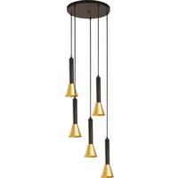 Hängeleuchte Signal 5lt 13611-5bgo - Goldfarben/Schwarz, Basics, Metall (37/28cm)