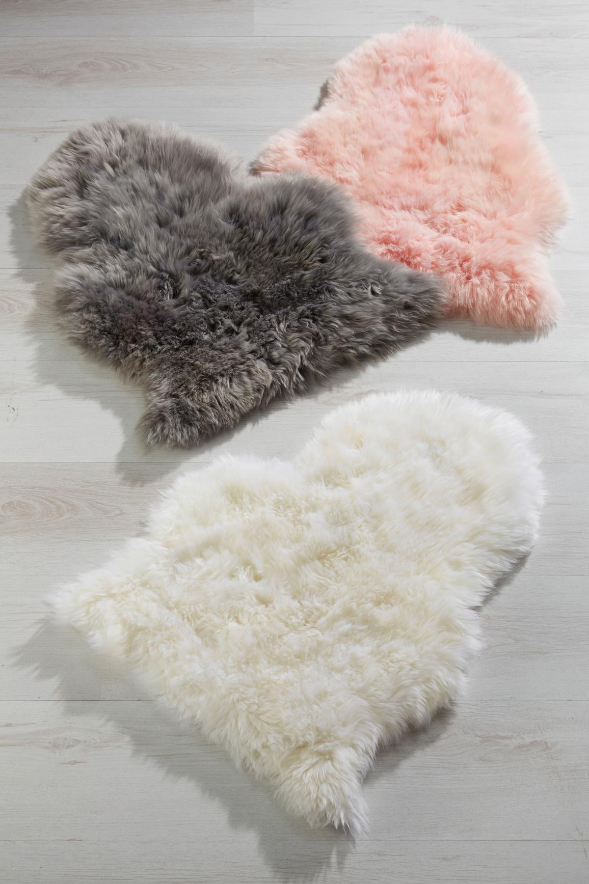 OVČIA KOŽUŠINA Emma, 60/45cm, svetlosivá - svetlosivá, textil (45/60cm) - Modern Living