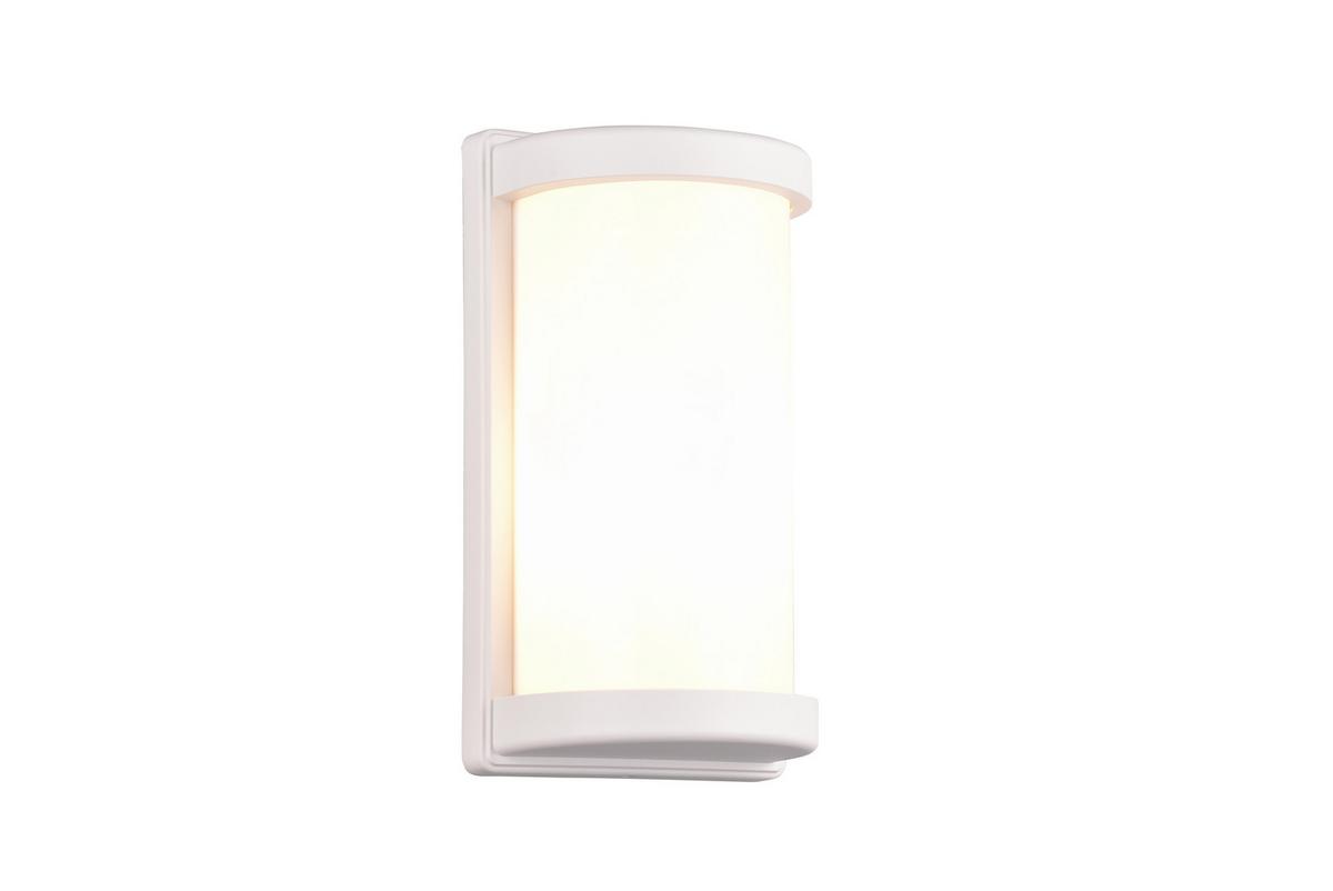 AUßENWANDLEUCHTE 10W, Weiß - Weiß, Design, Kunststoff/Metall (26,5/14,5/10cm)