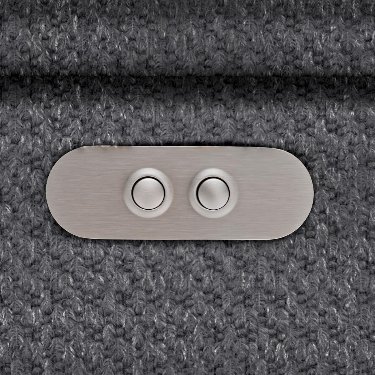 Rohová sedačka GRINALDI, pravá, modrosivá - čierna/modrosivá, Modern, textil/plast (283/206cm) - Premium Living
