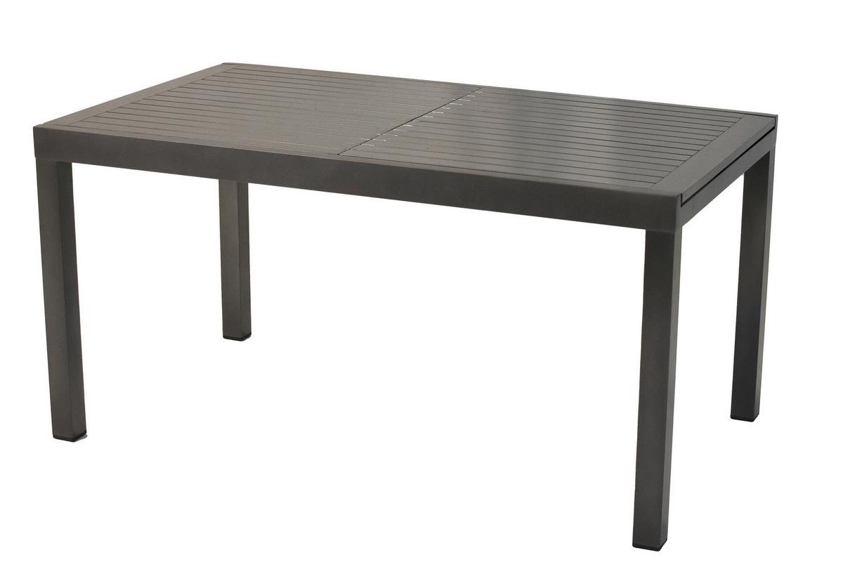 Gartentischgruppe Verona 7 -Teilig. Graphitfarben/Grau - Graphitfarben/Grau, KONVENTIONELL, Kunststoff/Textil - Gardenson