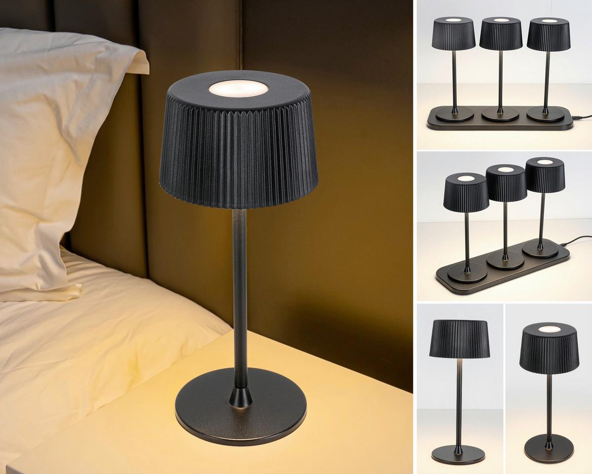 NABÍJATEĽNÁ STOLNÁ LAMPA THREMO - čierna/biela, Modern, kov/plast (11/30/21,1cm) - Mömax