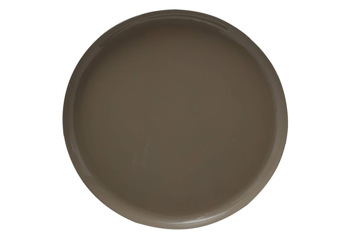 Beistelltisch Art Deco Silberfarben/Taupe - Taupe/Silberfarben, Trend, Metall (41/41/43cm) - Kayoom