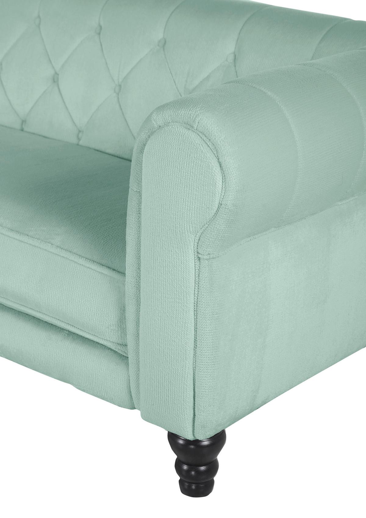 Ecksofa Junte Mintgrün S: 160x260 Cm - Dunkelbraun/Mintgrün, Design, Textil (160/260cm) - MID.YOU