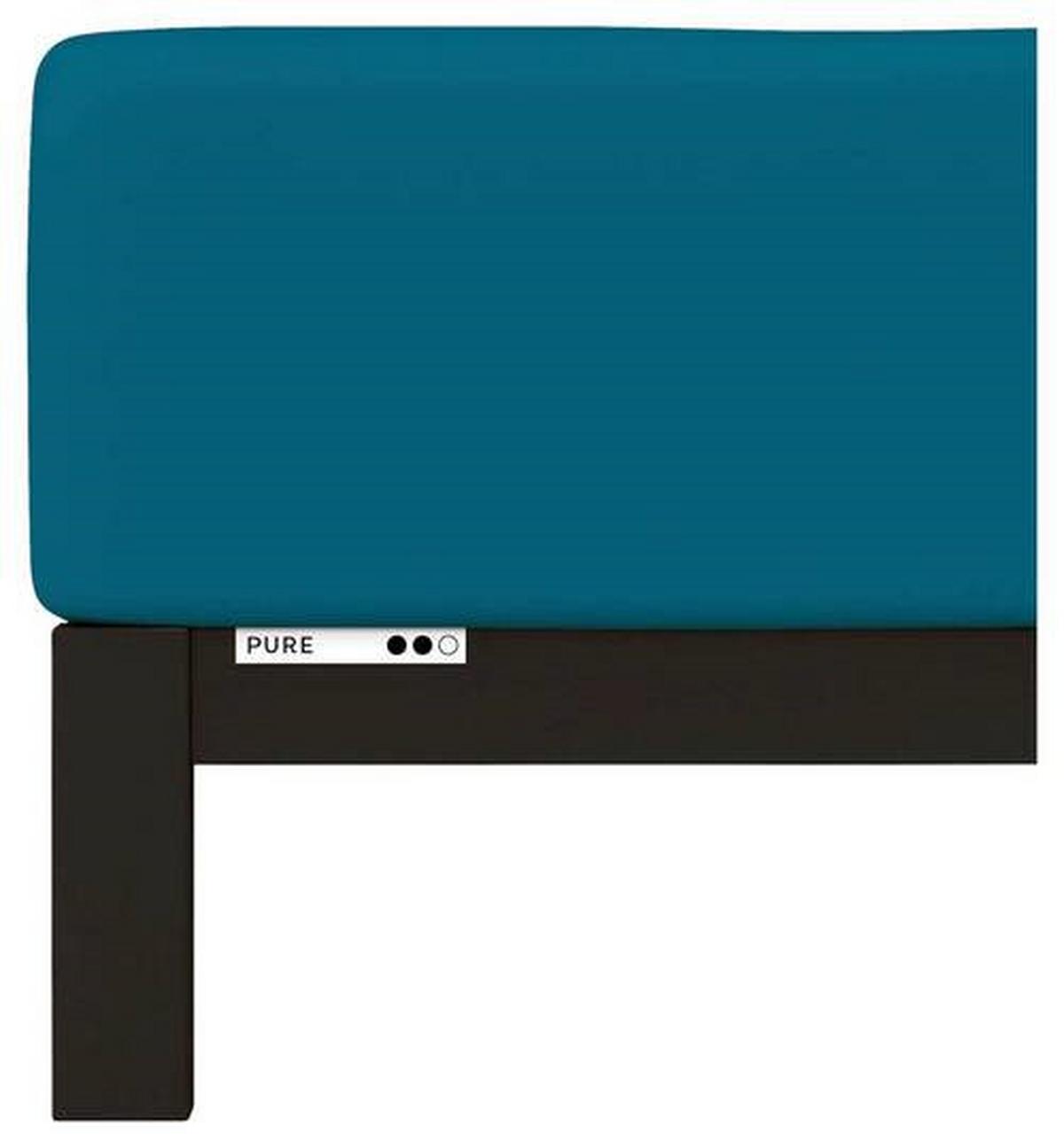 Boxspring-spannleintuch Pure Boxspring - Petrol, Basics, Textil (120-130/200-220cm) - Schlafgut