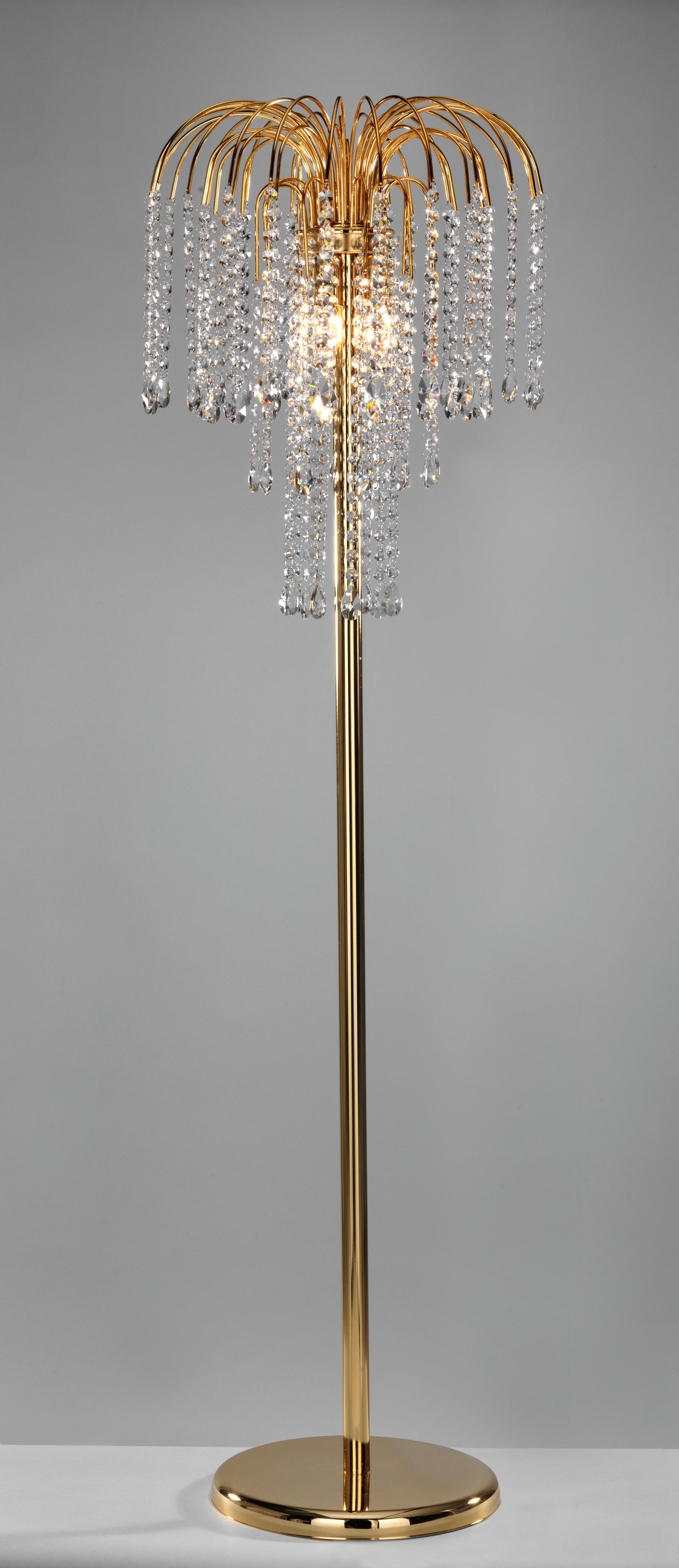 Stehleuchte 4698/ptoro - Goldfarben, Basics, Glas/Metall (40/160cm)