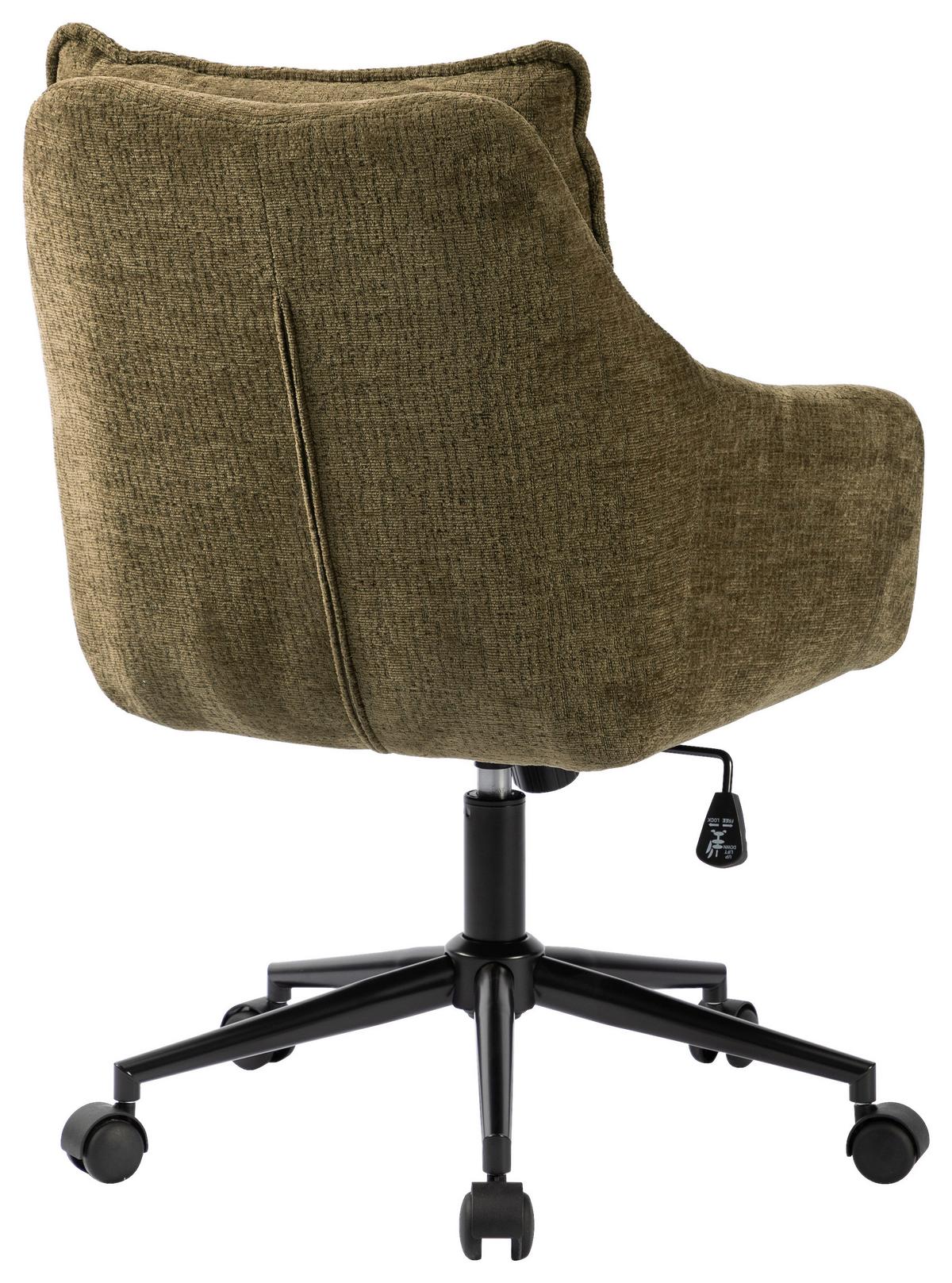 Drehstuhl Siena Grün B: 58 cm - Schwarz/Grün, MODERN, Kunststoff/Textil (58/85-93/58cm) - MID.YOU