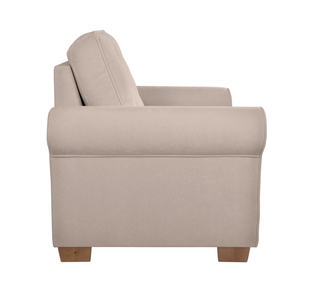 Sessel Arles, Taupe 15 B: 93 Cm - Taupe/Buchefarben, Design, Textil (93/89/82cm) - MID.YOU