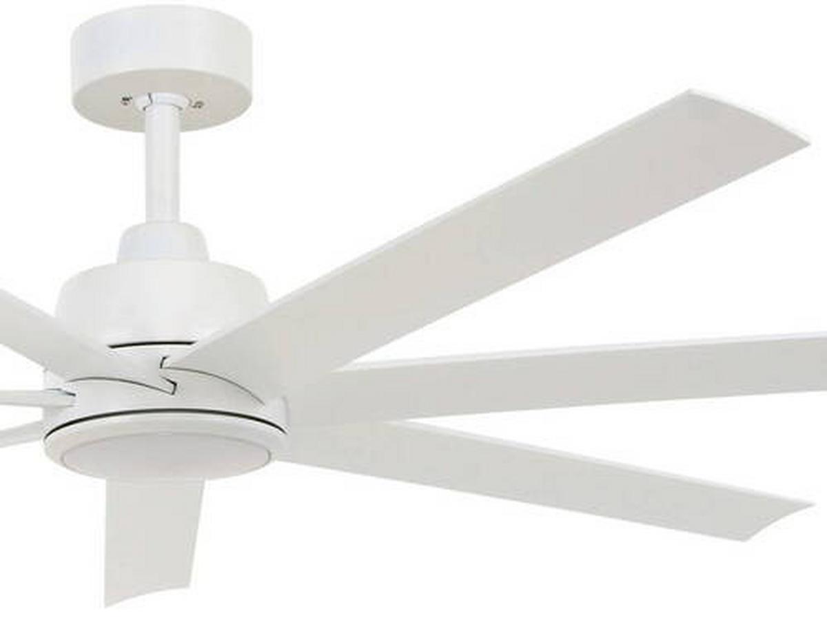 Deckenventilator Atlanta Weiß 7-Flügel, Led-Leuchte - Weiß, Basics, Kunststoff/Metall (137/35cm) - P & B