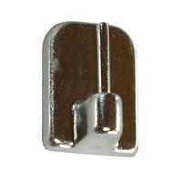 Wandhaken 4er-set Selbstklebend Chrom - Chromfarben, KONVENTIONELL, Kunststoff/Metall - Ondega