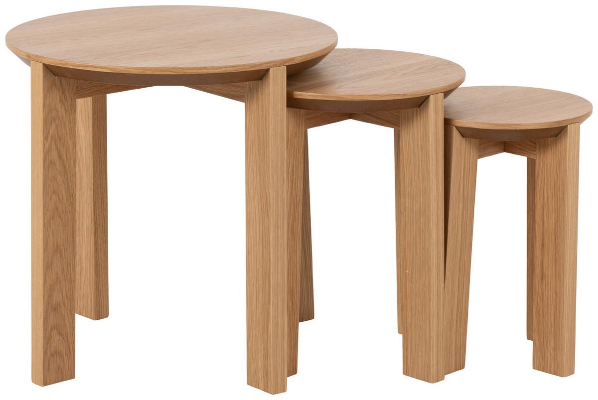 Couchtischset Maxime - Naturfarben, Design, Holz/Holzwerkstoff (50/50/50cm) - MID.YOU