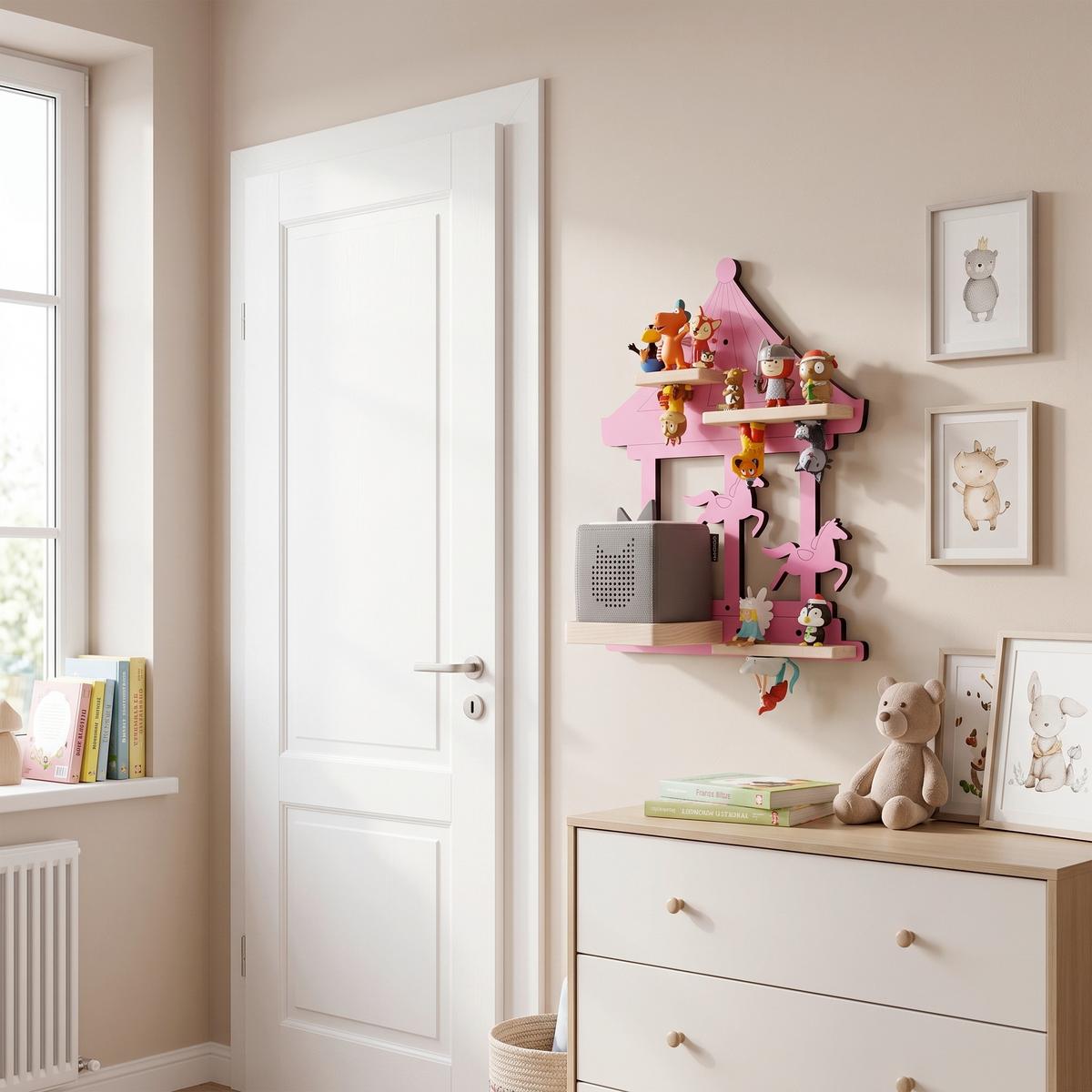 Kinderregal Boarti Pink B: 35 cm - Pink, MODERN, Holzwerkstoff (35/41/19cm) - Livetastic