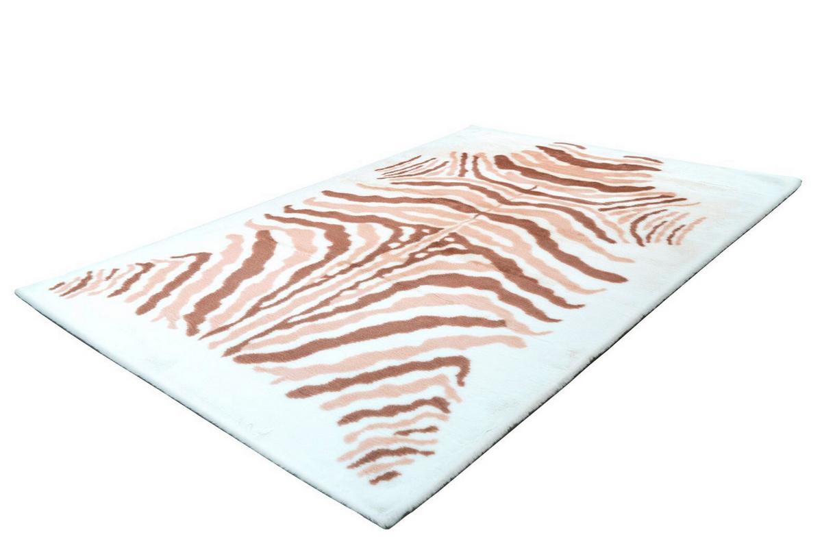 Hochflorteppich Rabbit Animal Creme/taupe, 120x160 Cm - Taupe/Creme, LIFESTYLE, Textil (120/160cm)