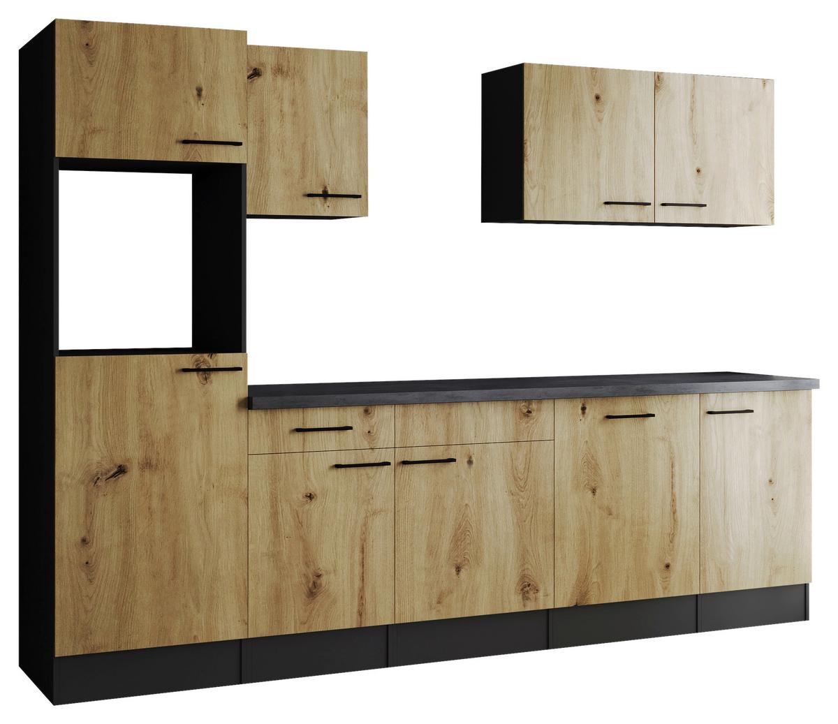 Küchenleerblock Oliver Artisan Eiche B: 280 Cm - Eiche Artisan/Grau, Design, Holzwerkstoff (280cm) - Respekta