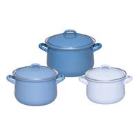 KOCHTOPFSET 0195-129 NATURE BLUE - Blau, Basics, Metall - Riess