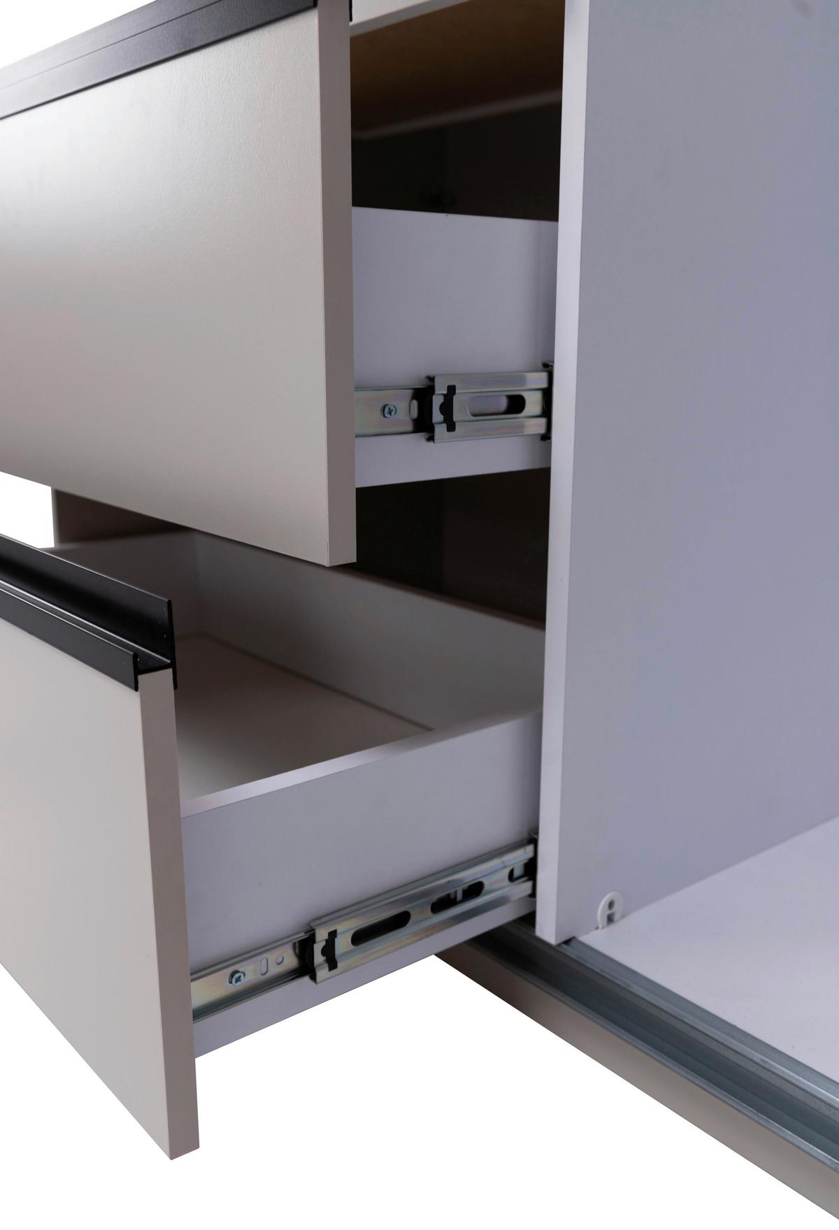 SCHIEBETÜRENSCHRANK Wilma Kaschmir B: 215cm - Kaschmir, MODERN, Holzwerkstoff (215/210/61,5cm) - P & B
